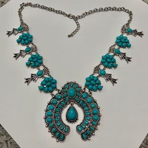 western bohemian turquoise necklace